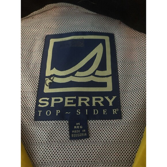 Sperry Top Sider Full Zip Jacket Mens Medium Hidden Hood Adjustable Bottom - Picture 7 of 11